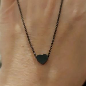 Black Gold Heart Necklace
